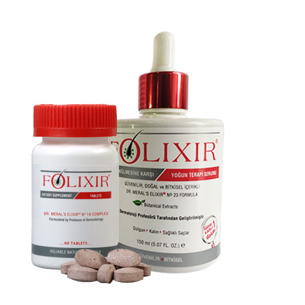 Folixir Serum 150ml + Tablet – Dr. Meral's Elixir Hair Wellness Products