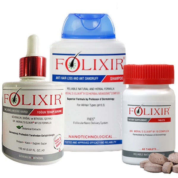 Folixir Serum 150ml + Shampoo + Tablets