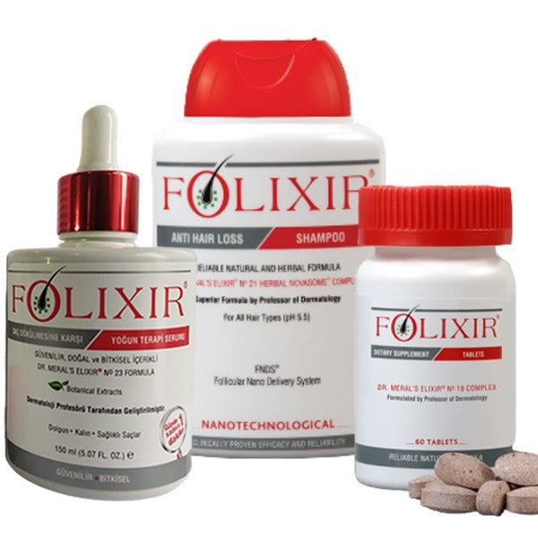 Folixir Serum 150ml + Shampoo + Tablets